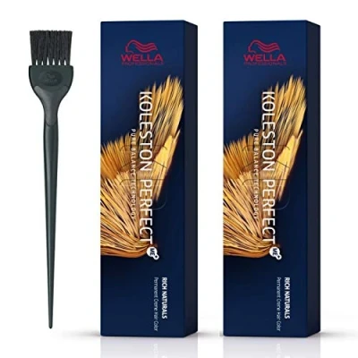Image of Wella Koleston Perfect Me+ Rich Naturals 10/96 Pack of 2 Lightest Cendre Violet Blonde 60ml and Color Brush