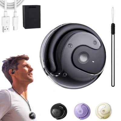 Image of HY T26 Pro Language Translator, Undai Translation Earbuds, Supports Over 75 Different Languages, Portable Wireless Bluetooth Translator Device, Real Time Playing Music and Phone Call (Black)