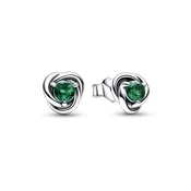 Image of Pandora May Birthstone Eternity Circle Stud Earrings