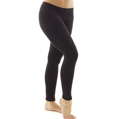 Image of Silky Footless Spandex Ballet Dance Tights in Black, Adult, Small
