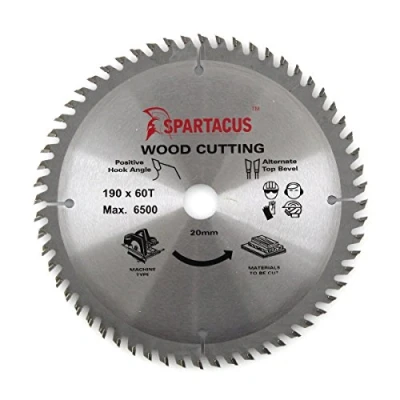Image of Spartacus Wood Cutting Circular Saw Blade 190mm x 20mm Bore 60 Teeth