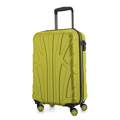 Image of Suitline Hand Luggage, Cabin Trolley, Hardshell Suitcase, 100% ABS, 55 cm, 34 liters, Fern