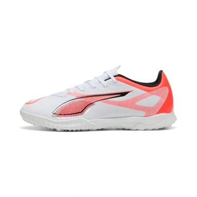 Image of Puma Ultra 5 PLAY TT Astro turf trainers, Men&#039;s, Size: 7, White/black/glowing red Synthetics