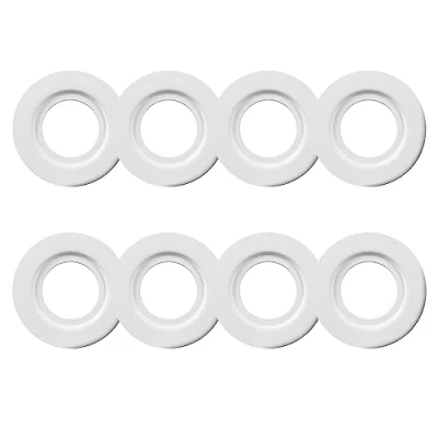 Image of 8 Pieces Metal Lamp Shade Reducer Ring for ES/E27 to BC/B22 Plate Light Fitting Lampshade Washer Adaptor Converter (White)