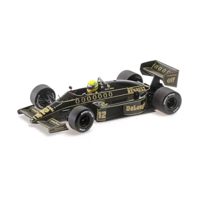 Image of Minichamps 540863812 Lotus Renaul. 98T Ayrton Senna 1986 Dirty Version 30th Anniversary Collection 1/18 Scale Collector&#039;s Model