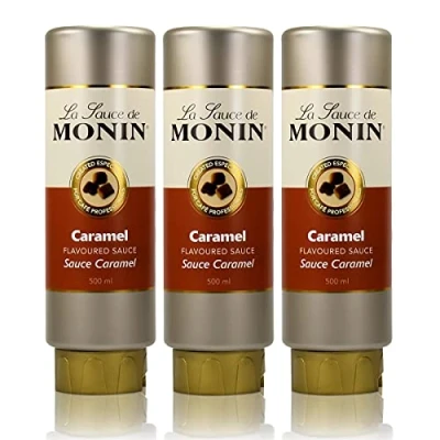 Image of 3 x Monin caramel Sauce 500 ml flavoured