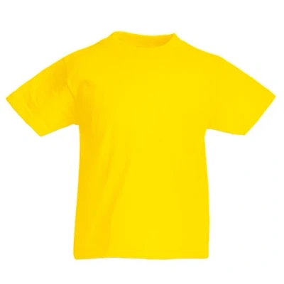 Image of Fruit of the Loom Kids Original T Shirt 21 Colours / Age 3 15 Ye Yellow 34