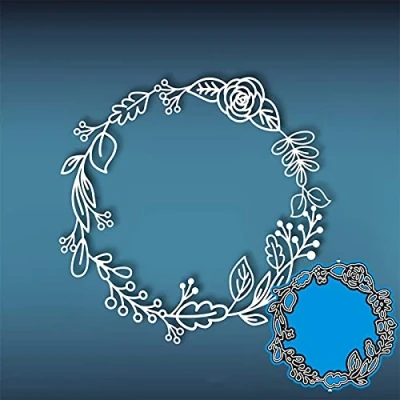 Image of Cutting Dies for Card Making, YunTrip Flower Ring Circle Metal DIY Scrapbooking Album Embossing Photo Craft Paper Cards Decorative