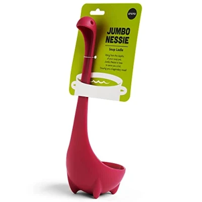 Image of OTOTO Jumbo Nessie Soup Ladle Big Ladles for Cooking, Serving Soup, Stew, Gravy BPA Free, Dishwasher Safe &amp; Heat Resistant Silicone