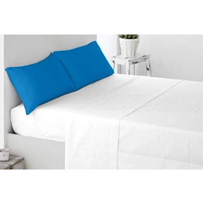 Image of Miracle Home Soft and Comfortable Two Piece Cotton 50% Polyester Blue Cushion 150cm