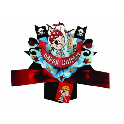 Image of Second Nature Birthday Pirate Pop Up Greeting Card POP037