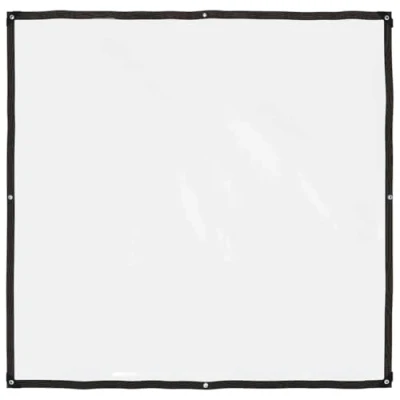 Image of vidaxl clear polyethylene tarpaulin 2x2m with eyelets water resistant tarp for outdoor/indoor use transparent cover furniture, swings &amp; more