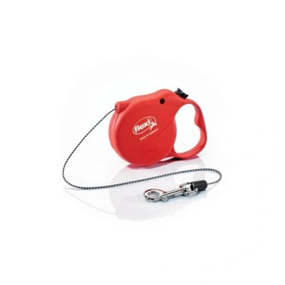 Image of Flexi Basic Standard Cord Red Mini Extra Small 3m Retractable Dog Leash/Lead for dogs up to 8kgs/18lbs