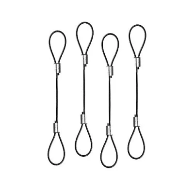 Image of LINDY 40774 Cable Adapter Tethers Pack of 4, Black
