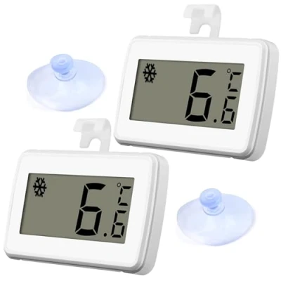 Image of Digital Refrigerator Thermometer Waterproof Fridge Freezer with Easy to Read LCD Display (2)
