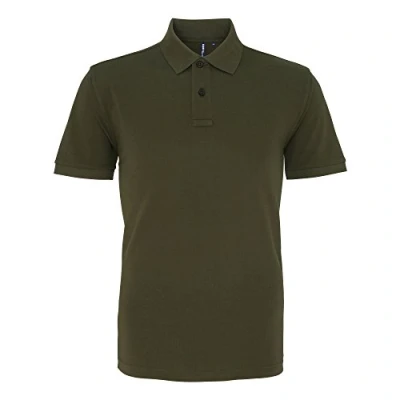 Image of Asquith &amp; Fox Men&#039;s Polo Shirt, Green (Olive 000), XXX Large (Size:3XL)