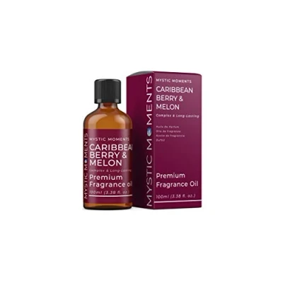 Image of Mystic Moments Caribbean Berry &amp; Melon Fragrance Oil 100ml Perfect for Soaps, Candles, Bath Bombs, Burners, Diffusers and Skin Hair Care Items