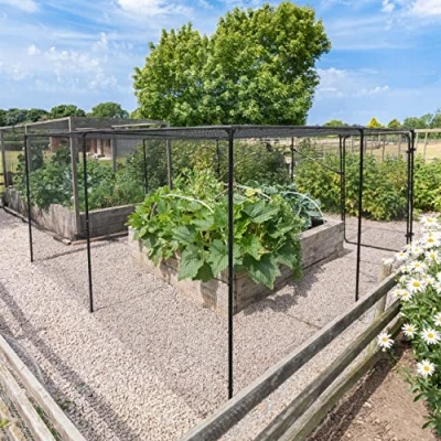 Image of Harrier Fruit &amp; Vegetable Cage Walk In Garden Domes Anti Bird with Netting (4m x 6m, 1x Door Kit)