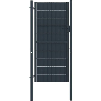 Image of Zauntor PVC und Stahl 100x124 cm Anthrazit
