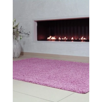 Image of Benuta Swirls Shaggy Deep Pile Rug, Synthetic Fibre, without Harmful Substances modern 80 x 150 cm pink