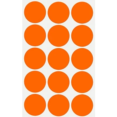 Image of Royal Green Orange Color Coding Labels Round Dot Sticker 3cm 30mm 225 Pack…