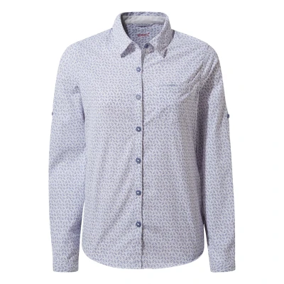 Image of Craghoppers Womens/Ladies NosiLife Gisele Long Sleeved Shirt (Corsage Pink Print) Multicolour Size UK 8 (Women&#039;s)
