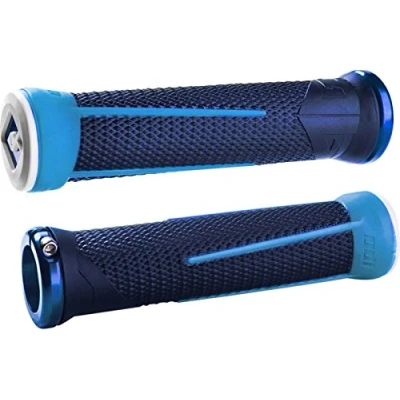 Image of Odi AG1 MTB Lock On Grips 135mm Blue/Blue
