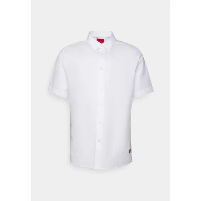 Image of HUGO Mens Ebor Relaxed fit Shirt in Peached Stretch Cotton