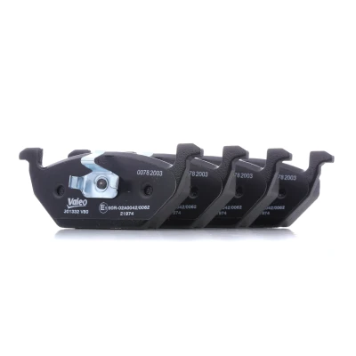 Image of 1J0698151, 1J0698151A, 1J0698151B, 6R0698151A Brake pad set VALEO 301332 FIRST Front Axle excl. wear warning contact with anti squeak plate