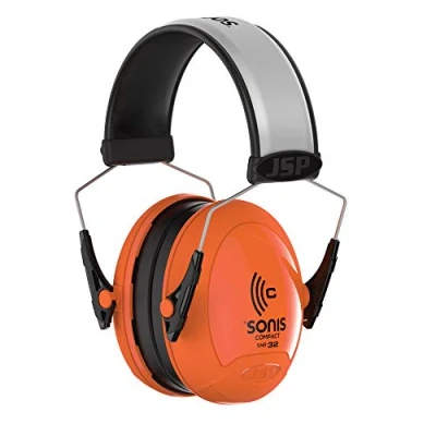 Image of Sonis Compact Low Profile Extra Visibility Adjustable Ear Defenders 32dB SNR (JSP AEB030 0B1 D00)