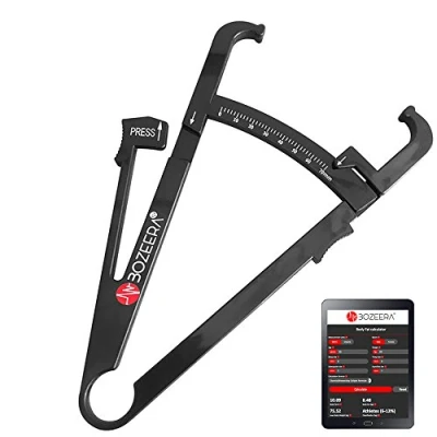 Image of [Body Fat Caliper] / Skinfold Caliper Includes Free Software, Video Interpretation, and English Manual BOZEERA©. The Complete Set for Calculating Body Percentage.