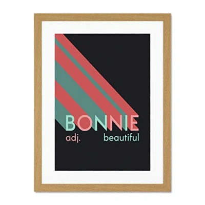 Image of Wee Blue Coo Scottish Word Definition Bonnie Beautiful Scots Large Art Print Poster Wall Decor 18x24 inch Supplied Ready To Hang With Included Mount Brackets