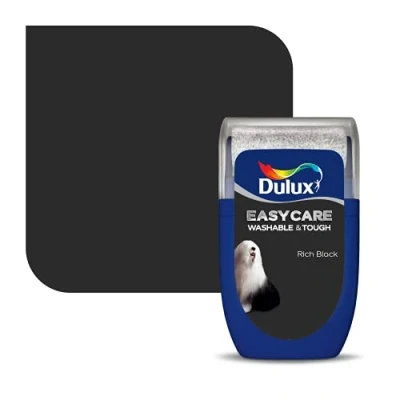 Image of Dulux Easycare Washable &amp; Tough Tester Paint, Rich Black, 30 ml