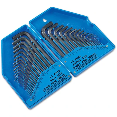Image of Laser Tools Metric &amp; Imperial Hex Key Set 30PC