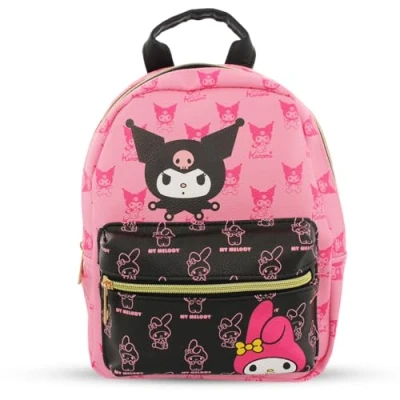 Image of Hello Kitty and Friends Mini PU Leather Backpack Purse with Adjustable Straps 10 Inch, Pink, One Size, Modern