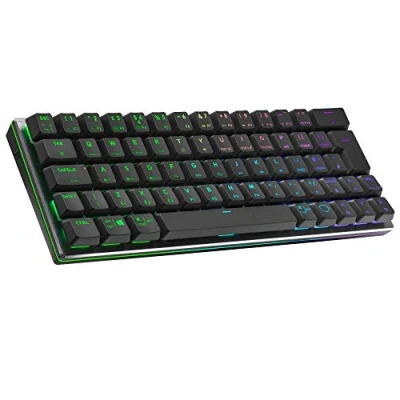 Image of Cooler Master SK622 Wireless Gaming Keyboard Compact 60% Layout, Low Profile Mechanical Switches, Per Key RGB Backlighting, Bluetooth &amp; Wired Connectivity, Apple/PC/Smartphone Compatible Black