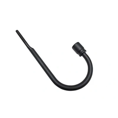 Image of GARDINIA Curtain Holdback, Combinable, Includes Installation Supplies, Length: 7.5 cm, Metal, Black Matte