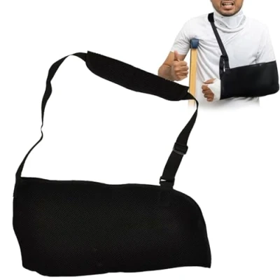 Image of Arm Sling for Shoulder Injury, Support, Slings Left Right Support Straps Women Men Adjustable Mesh Brace Broken Wrist, Elbow, Arm, Dislocated