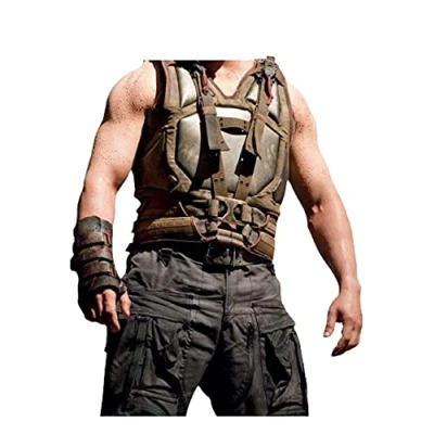 Image of Dark Knight Rises Bane Vest Military Costume Cosplay Faux Leather