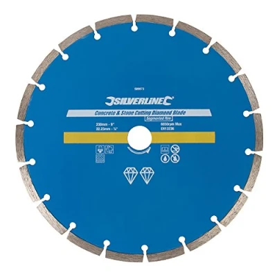 Image of Silverline Concrete &amp; Stone Cutting Diamond Blade 230 x 22.23mm Segmented Rim