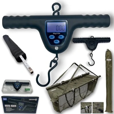 Image of LFS DIGITAL SCALES T BAR CARP WEIGH HOOK lbs/kg + NGT XPR FLOATING SLING