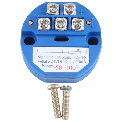 Image of Joselin RTD PT100 Temperature Transmitter Module, Thermal Resistance 50 100C, DC24V Output, 4 20MA, Easy Installation