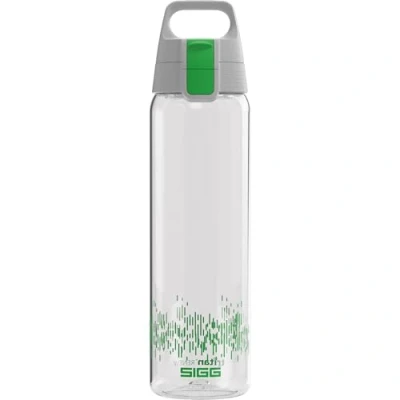 Image of SIGG Tritan Renew Water Bottle Total Clear ONE MyPlanet Green Suitable For Carbonated Beverages Dishwasher Safe With Fruit Strainer Leakproof Lightweight BPA Free 0.75L