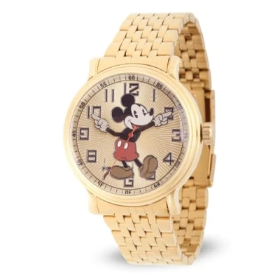 Image of Disney Mickey Mouse Men&#039;s W002413 Analog Display Quartz Gold Watch,