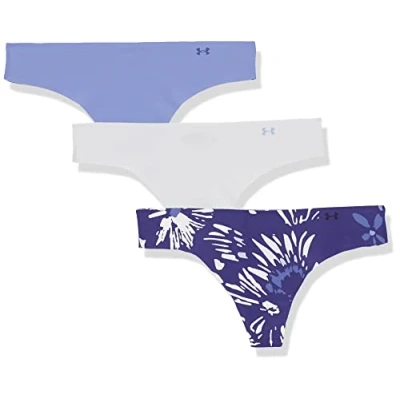 Image of Under Armour Women&#039;s Pure Stretch Thong 3 Pack (495) Baja Blue / Sonar XL