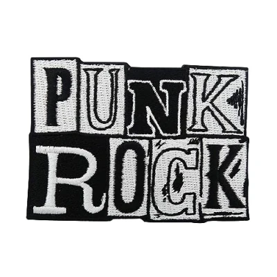 Image of Iron on Patch Punk Rock Punkers Embroidery Patch, Anarchy ironable Punks not Dead Badges Finally Home