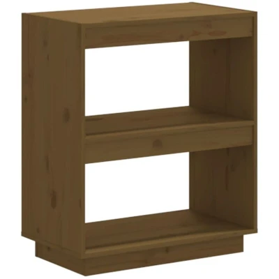 Image of vidaXL Book Cabinet Honey Brown 60x35x71 cm Solid Wood Pine