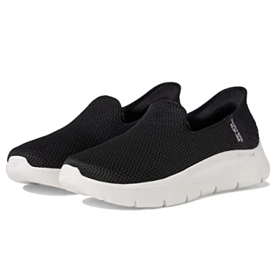 Image of Skechers Women&#039;s Go Walk Flex Slip ins Relish Sneaker, Black White, 8 UK