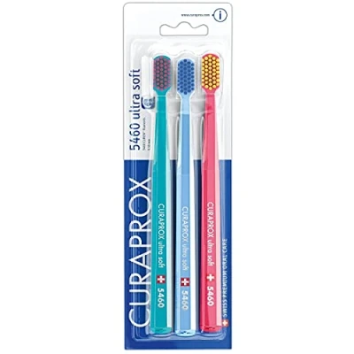 Image of Curaprox 5460 Ultra Soft Toothbrush Triple Pack Colour May Very
