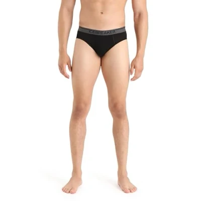 Image of Icebreaker ICEKQ Men Anatomica Briefs Underwear Black/Monsoon, M